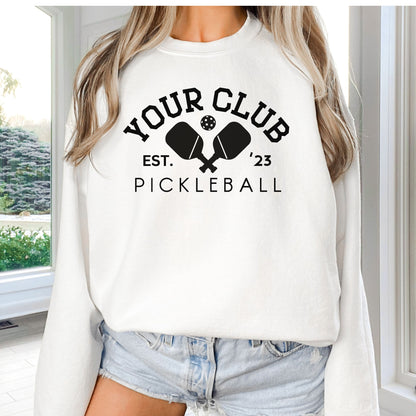 Personalized pickleball club sweatshirt, pickleball team sweat shirt, pickleball gift, pickleball sweatshirts