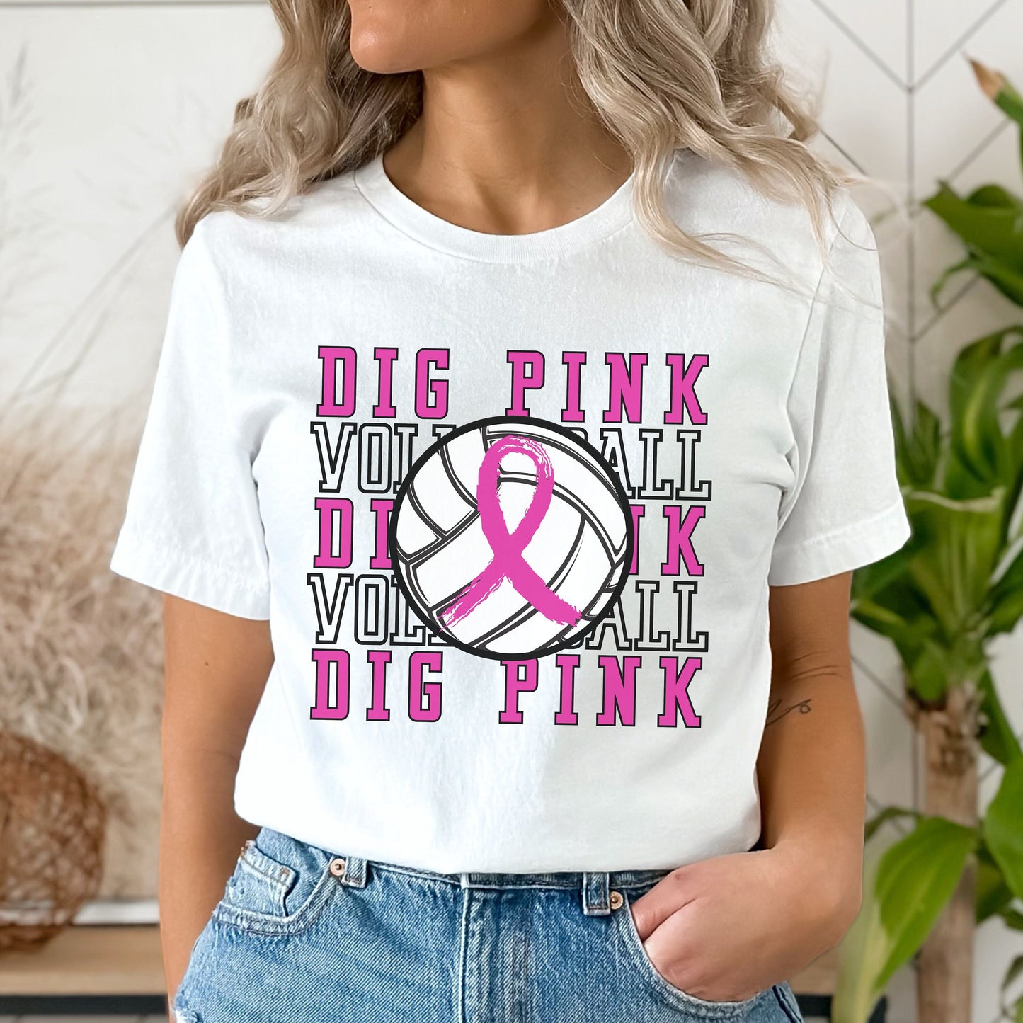 Dig Pink Volleyball Shirt, Breast Cancer Awareness Volleyball Shirt, Together We Fight Tshirt, Cancer Awareness Shirt