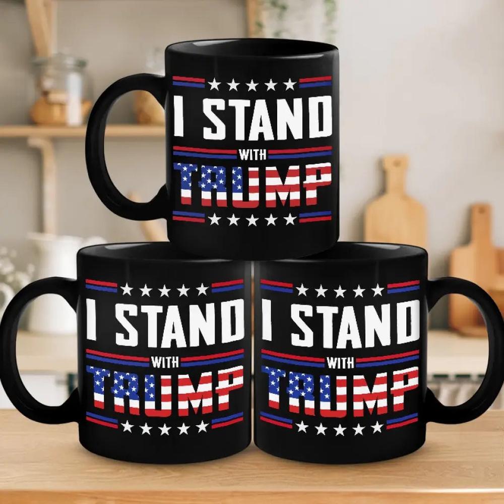 I Stand With Trump - Trump Election Black Mug