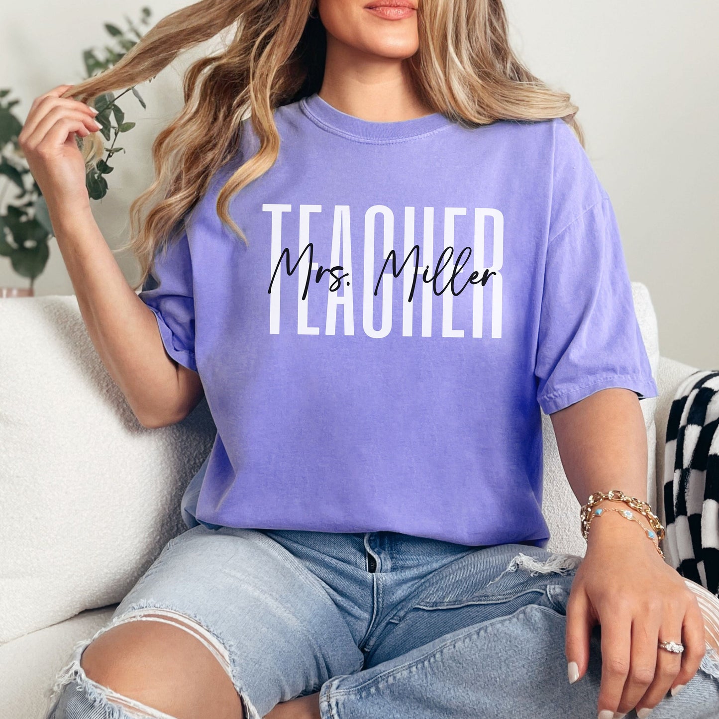 Comfort Colors Teacher Tee, Personalized Teacher Gift, Teacher Appreciation, Back to School, New Teacher Gift