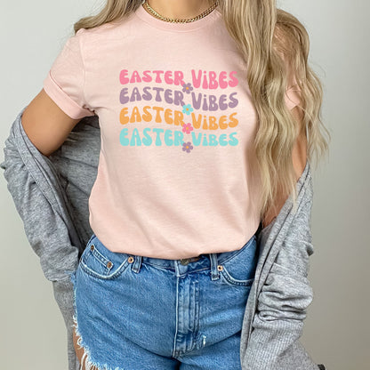 Easter Vibes Shirt, Retro easter vibes shirt, easter shirt, vintage easter shirt, easter shirt women, cute easter shirt