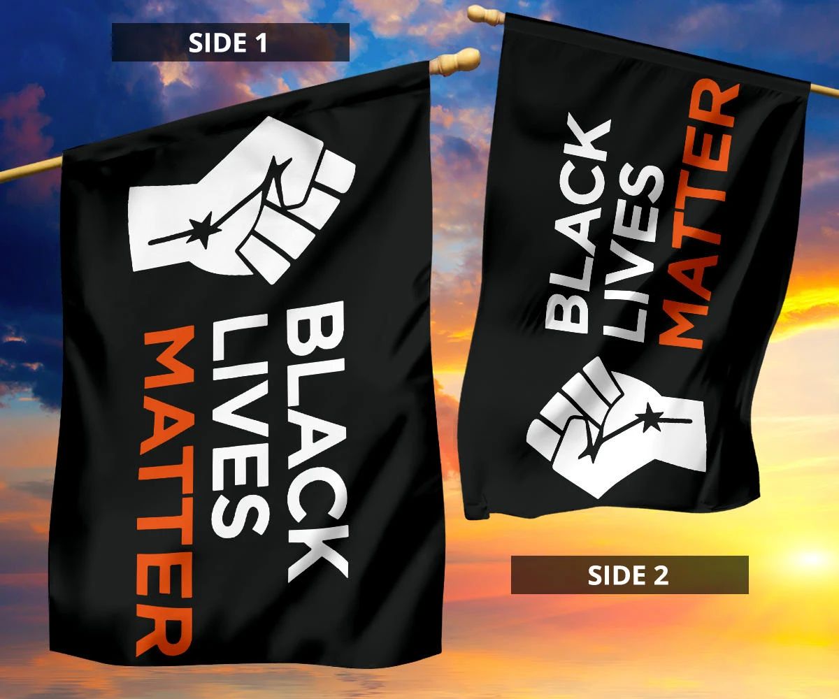 Black Lives Matter Flag Blm Fist Protest