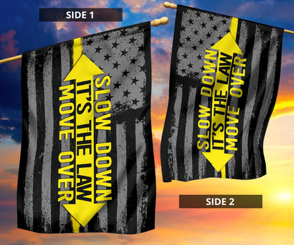 Thin Yellow Line Flag Move Over Slow Down It's The Law Move Over Flag Gift Dispatcher 911 Police