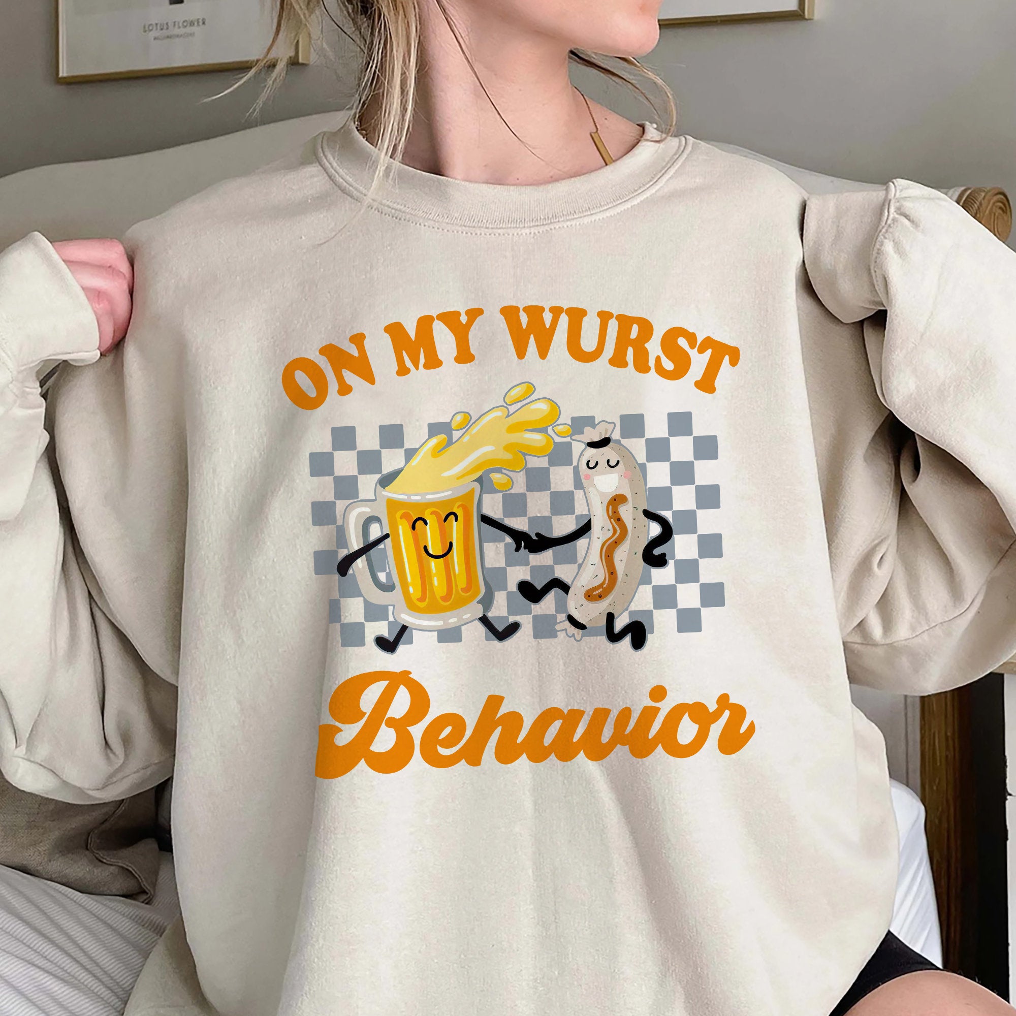 Funny Oktoberfest Sweatshirt, Oktoberfest Unisex Shirt, Group Drinking Tee,Oktoberfest Matching Shirts,Wurst Behavior Schnitzel Faced Hoodie