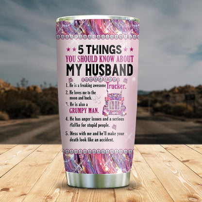 20oz Trucker Wife Tumbler Just A Girl In Love With A Truck Driver