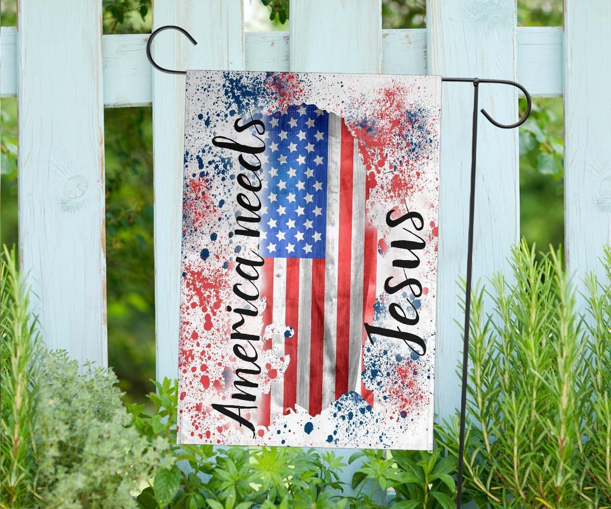 America Needs Jesus Flag Jesus Is King Christian Rustic Patriotic Decor Indoor Outdoor