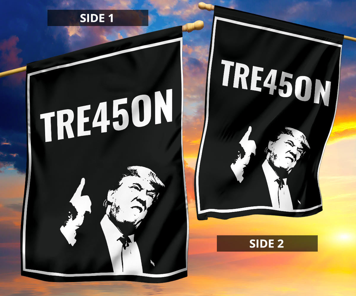 Treason Trump Tre45on Flag Anti Trump Flag Merchandise Vote Democrats