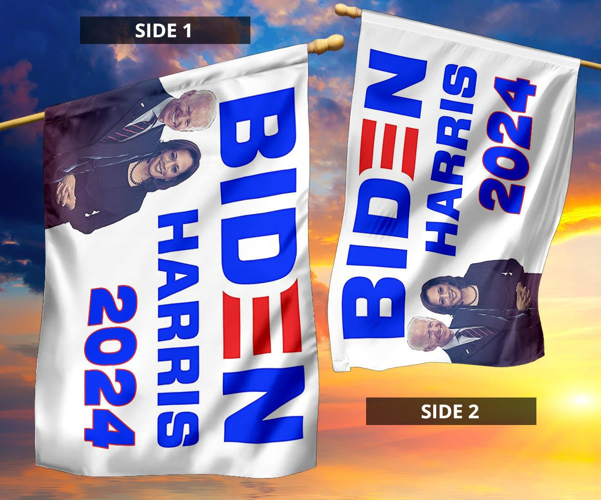 Biden Harris 2024 Flag Kamala Harris Vice President Joe Biden President 2024 Political Merch