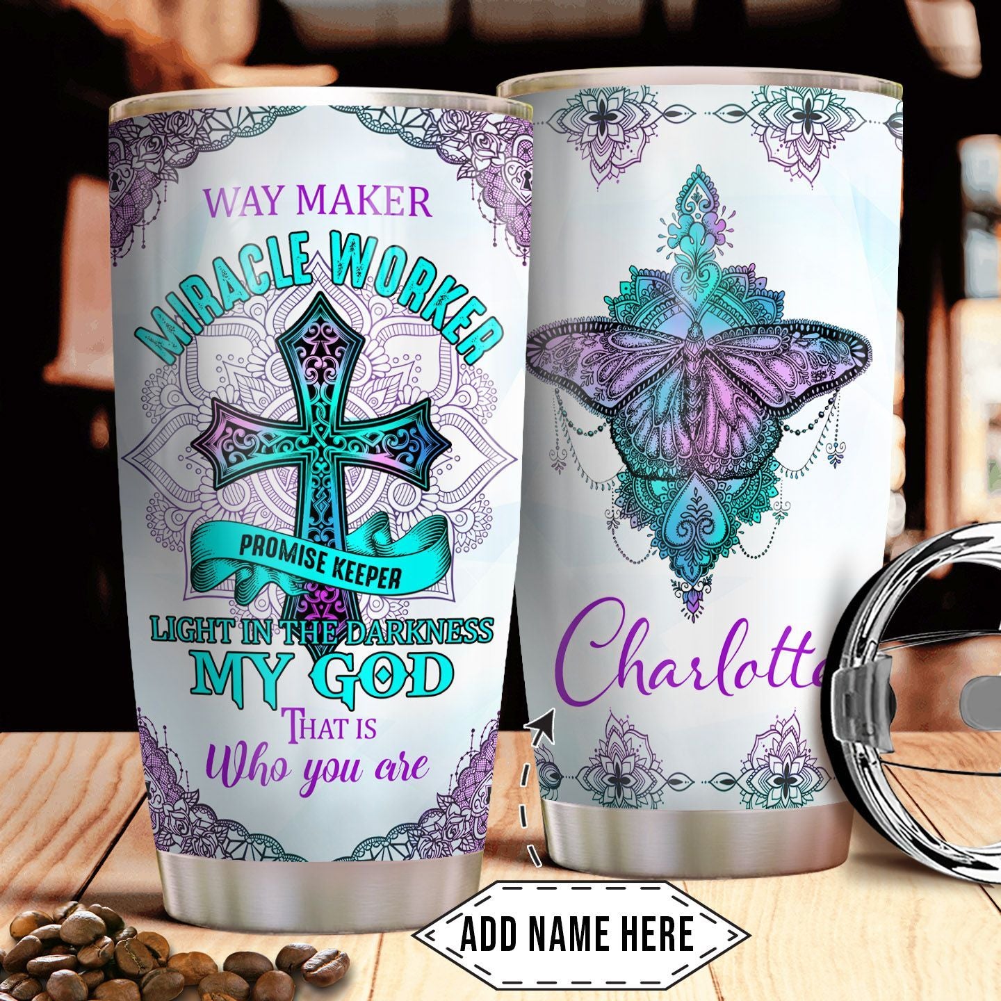 Personalized Jesus Tumbler Way Maker My God That Is Who You Are