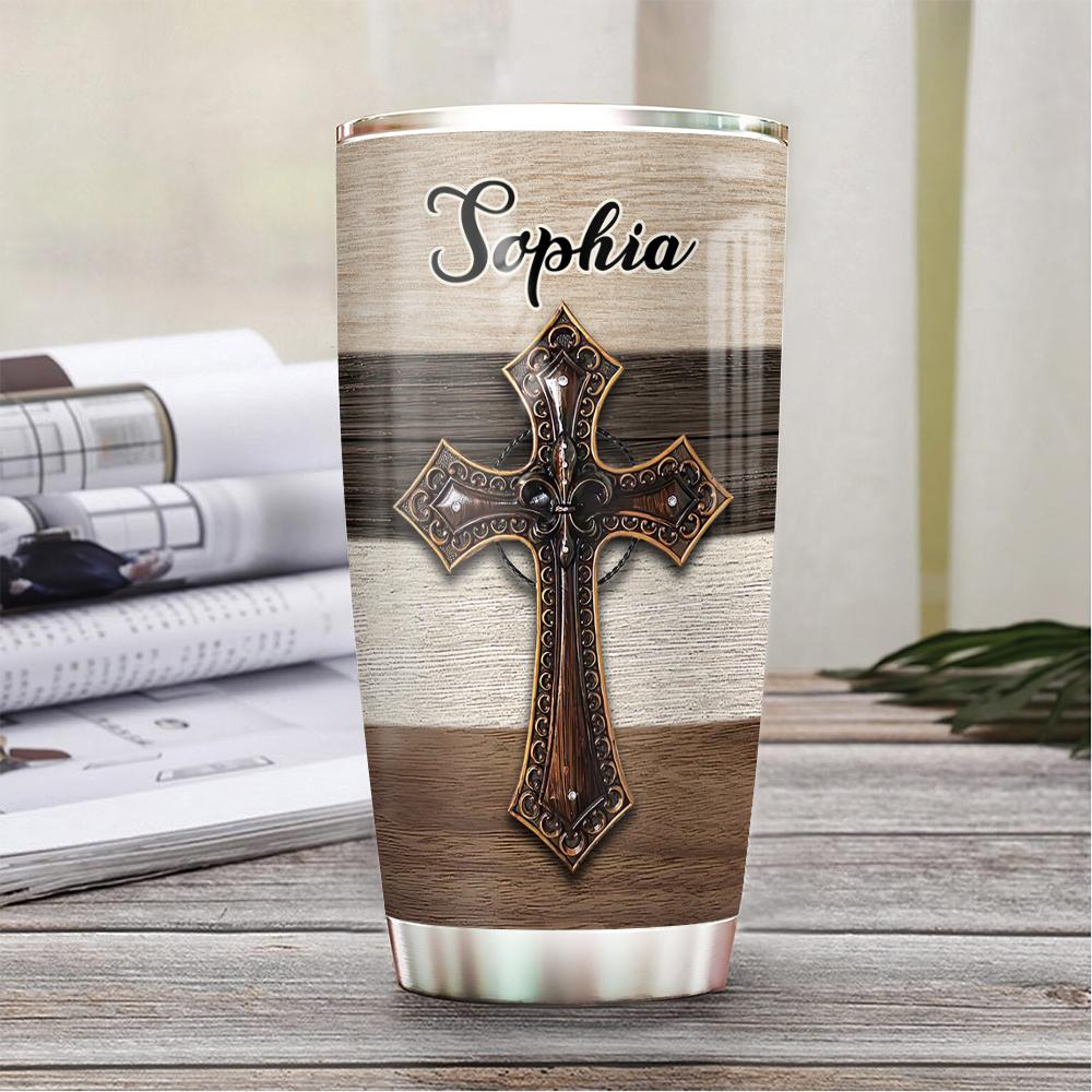 Personalized Jesus Tumbler Faith Hope Love Family