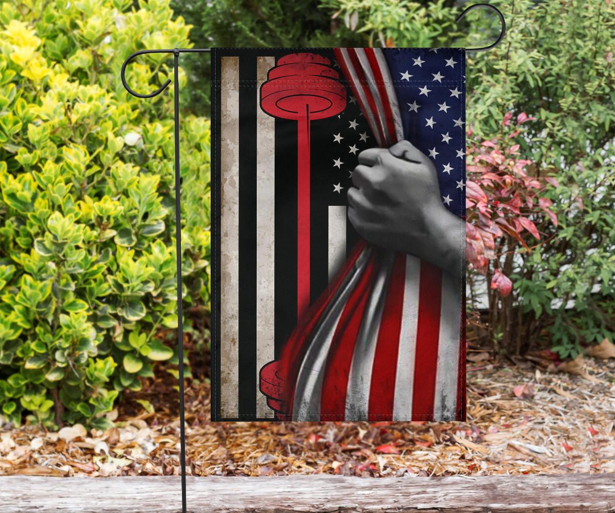 Barbell Fitness Inside American Flag Home Gym Decorations Garden Decor