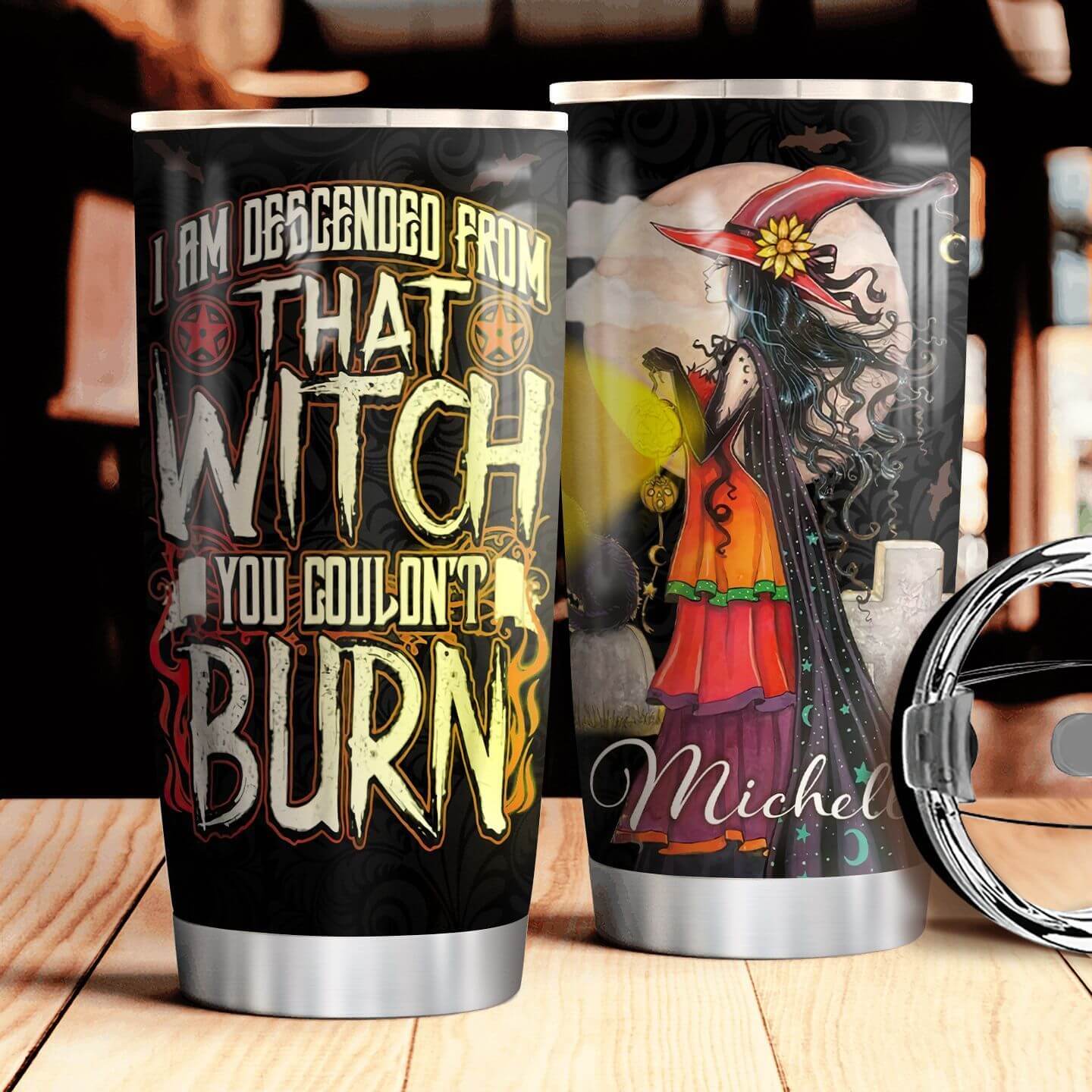 Personalized Halloween Tumbler Witch You Couldnt Burn