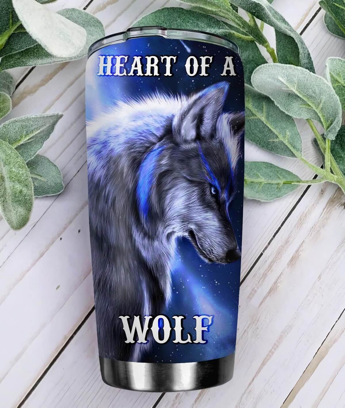 20oz Tumbler Heart Of A Wolf Soul Of A Dragon