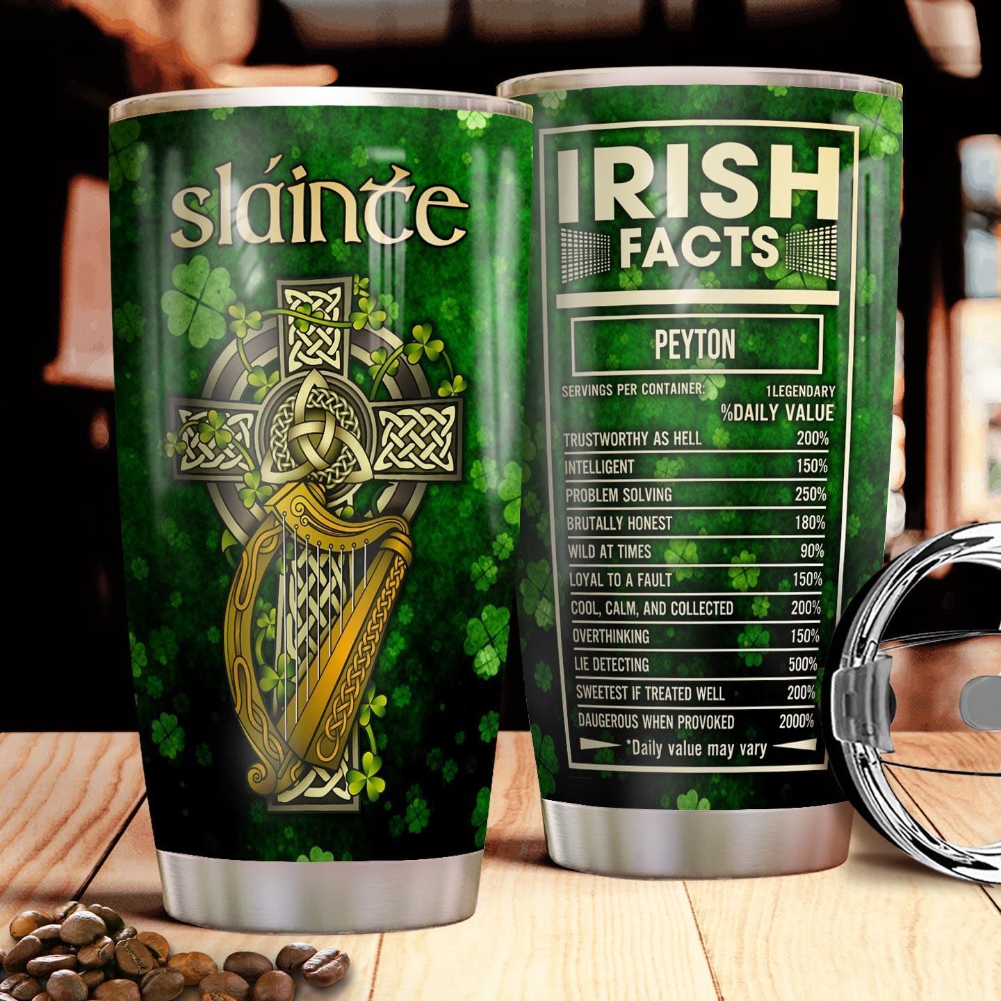 Personalized 20 oz Irish Facts Tumbler