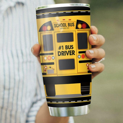 Personalized Bus Driver Tumbler School Bus Yellow Tumbler