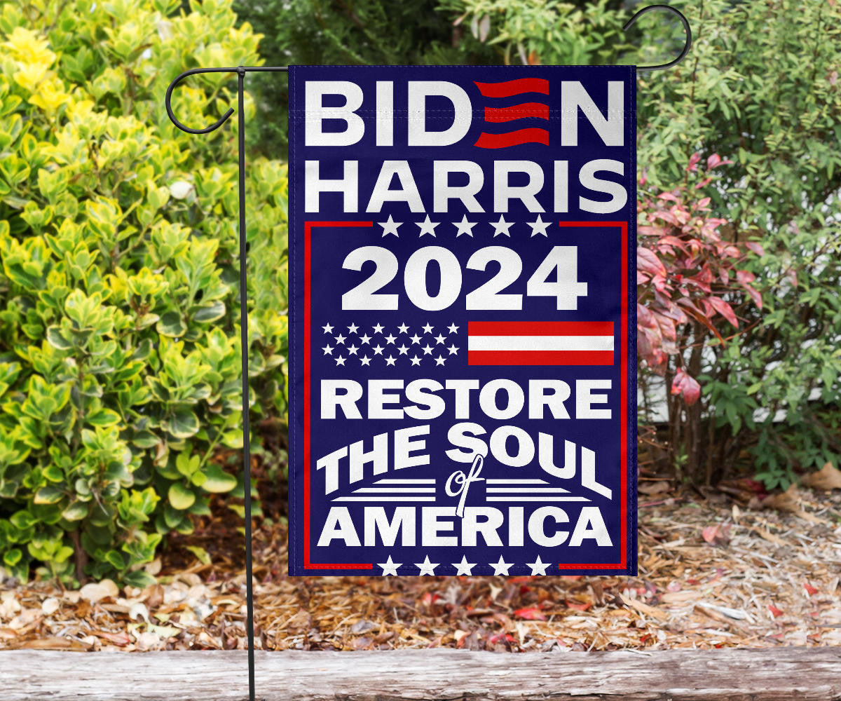 Biden Harris 2024 Restore The Soul Of America Flag Biden Harris 2024 Flag For Supporter