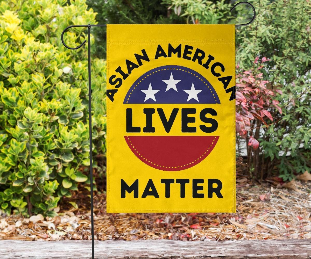 Asian American Lives Matter Flag Asian Lives Matter Stop AAPI Hate Hate Is A Virus Decor