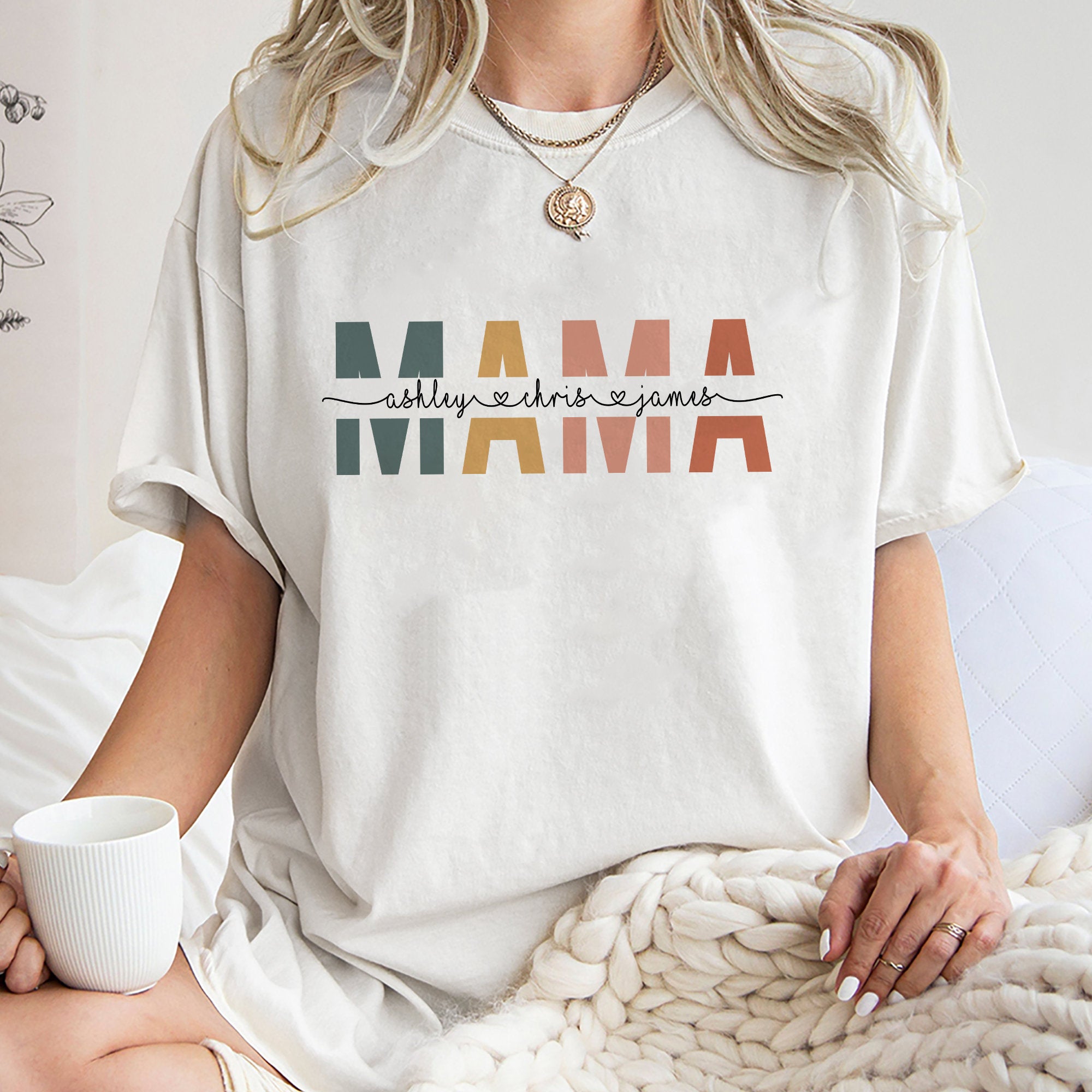 Custom Mama Shirt, Custom Kid Name sweatshirt, Mothers Day Gift, Mothers Day Shirt, Mama Trending Shirt, Custom Mama Sweatshirt Hoodie