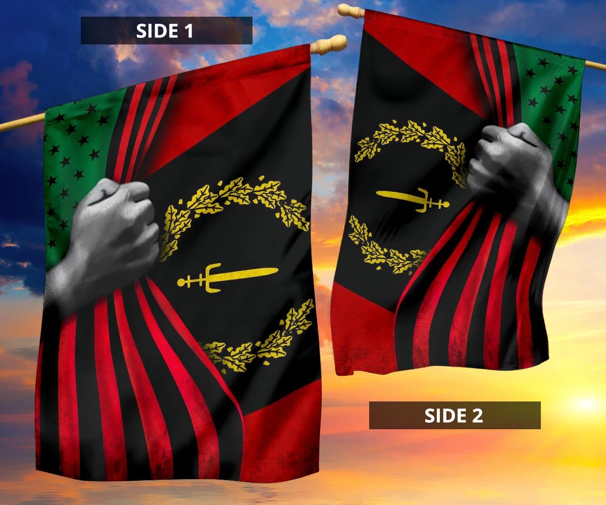 Black American Heritage Flag And Afro American Flag Black People African American History