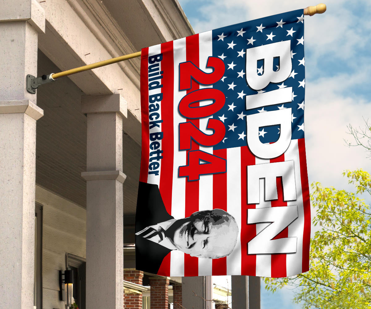 Biden 2024 Build Back Better Flag Joe Biden Campaign Merch For Presidential Election