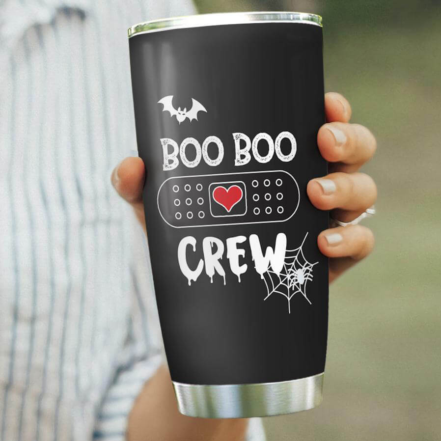 Halloween Nurse Tumbler Boo Boo Crew