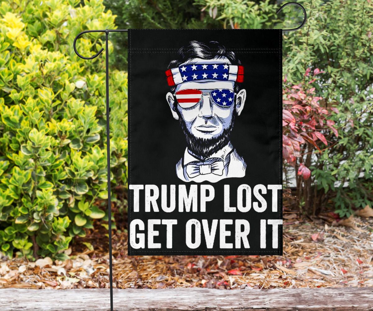 Trump Lost Flag Trump Lost Get Over It Anti Trump Flag Donald Trump Loser Merchandise