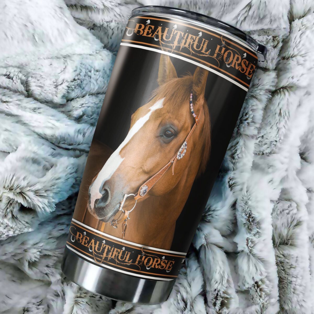 20oz Beautiful Horse Tumbler For Horse Lover