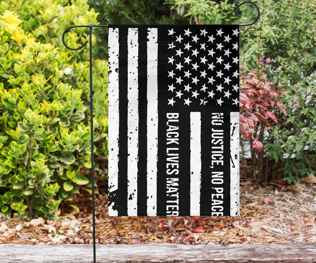 American No Justice No Peace Black Lives Matter Flag Blm