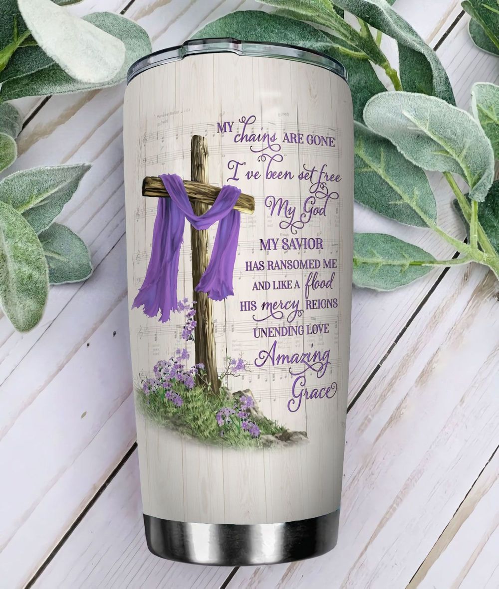 Personalized Jesus Tumbler My Chains Are Gone