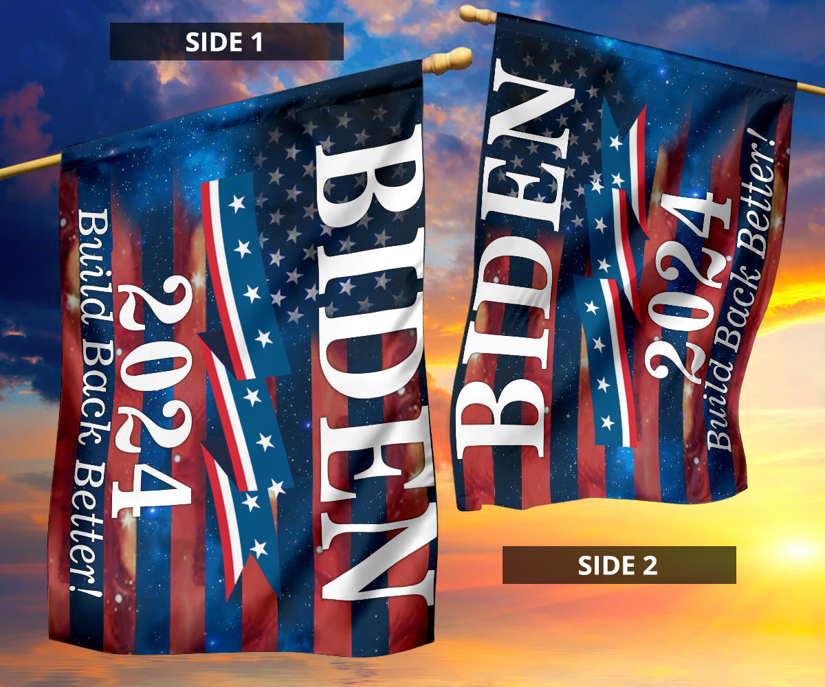 Biden 2024 Build Back Better Flag Vote Joe Biden 2024 Campaign Merch For Sale