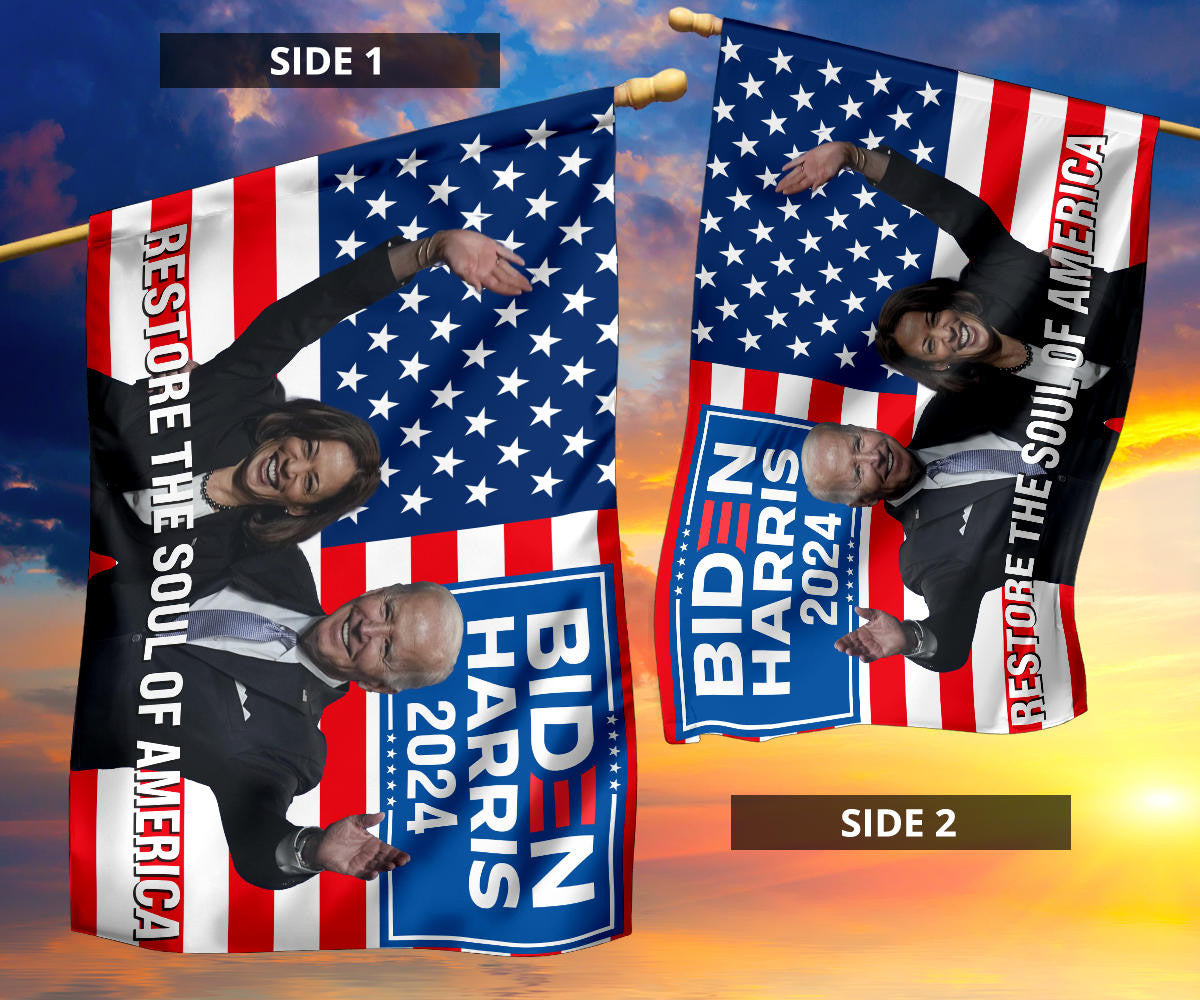 Biden Harris 2024 Flag Restore The Soul Of American Flag Biden Harris 2024 Merchandise