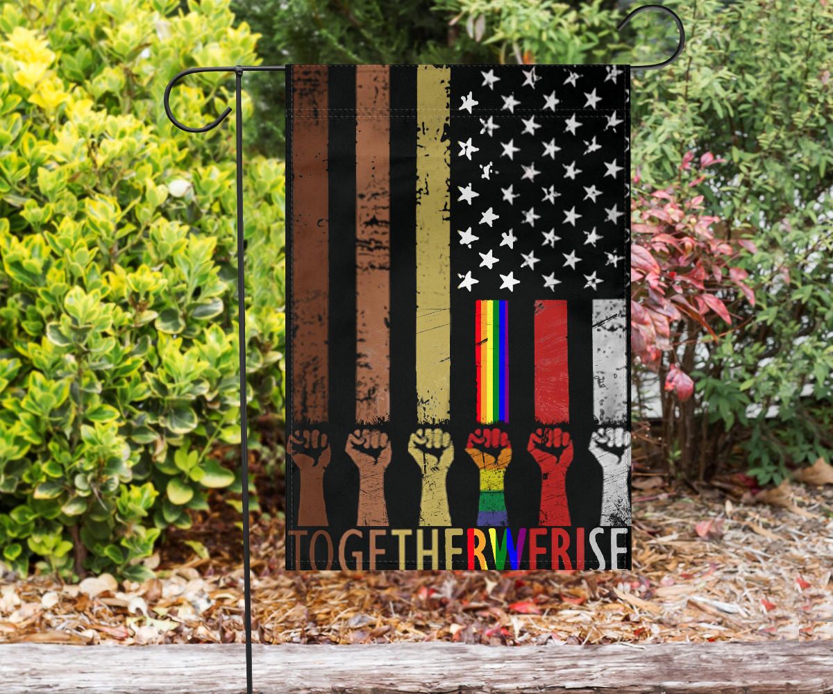 American Together We Rise Flag Juneteenth Be Kind Asl Flag Blm Patriotic Gifts