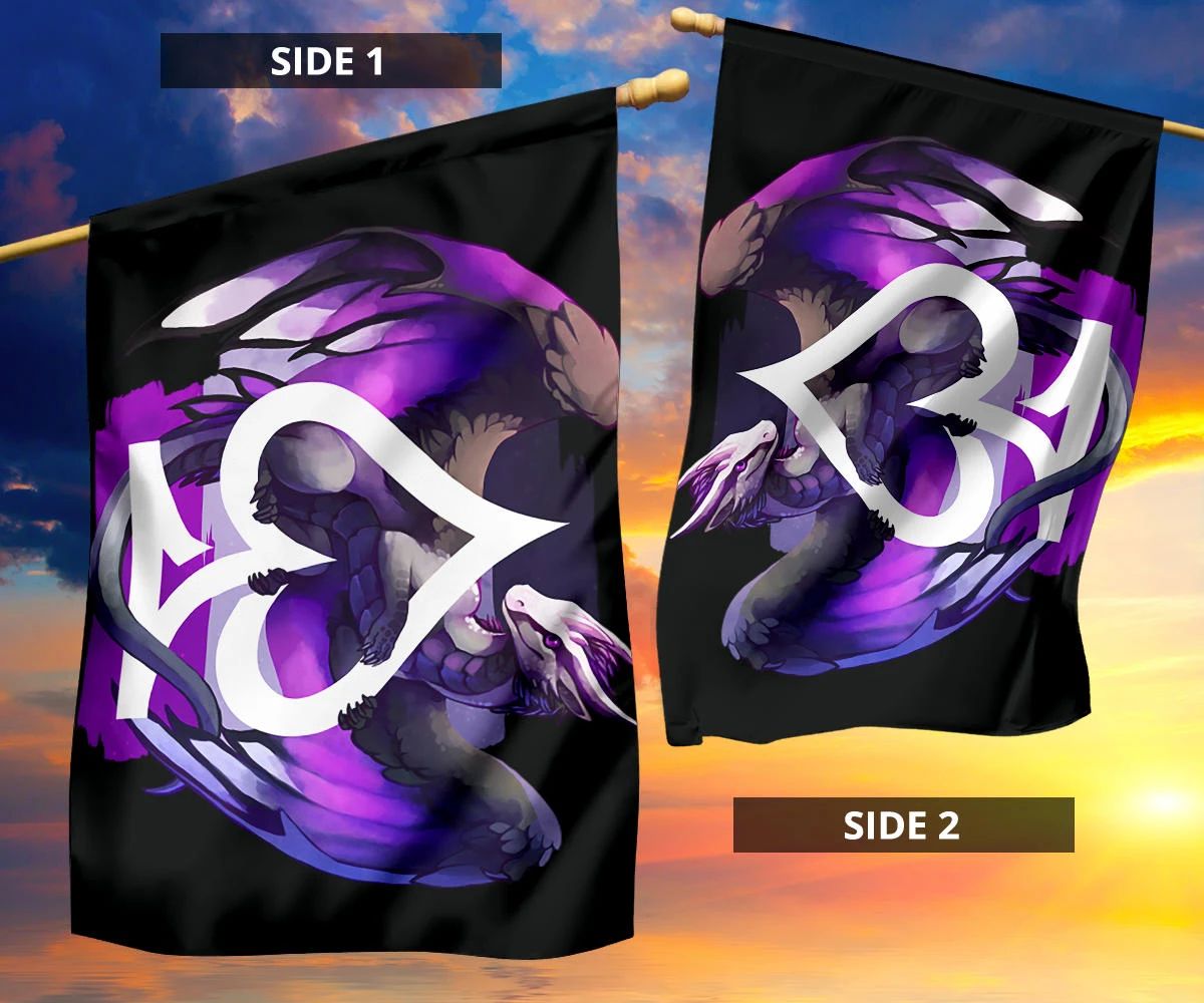 Asexual Flag Dragon Ace Flag LGBT Merch Hanging Decor Asexual Pride Flag