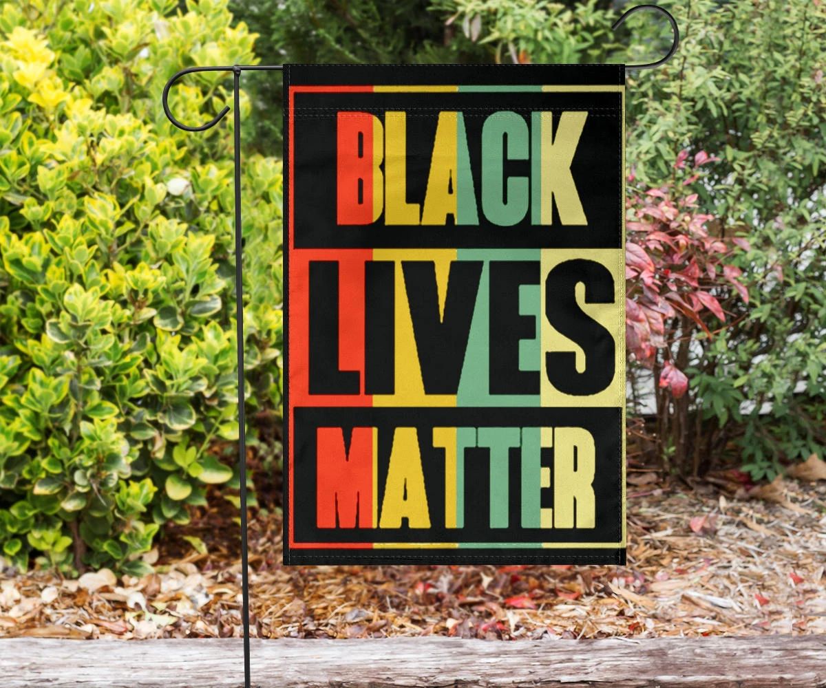 Black Lives Matter Flag African Black History Month Flag Garden Decor