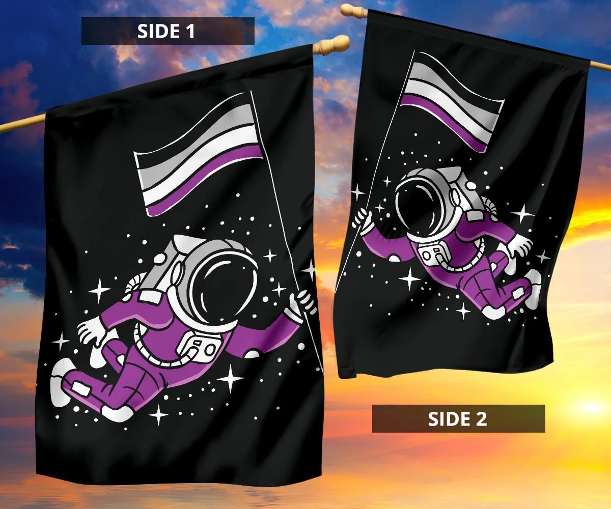 Astronaut Space Asexual Flag International Asexuality Day LGBT Merch Ace Flag