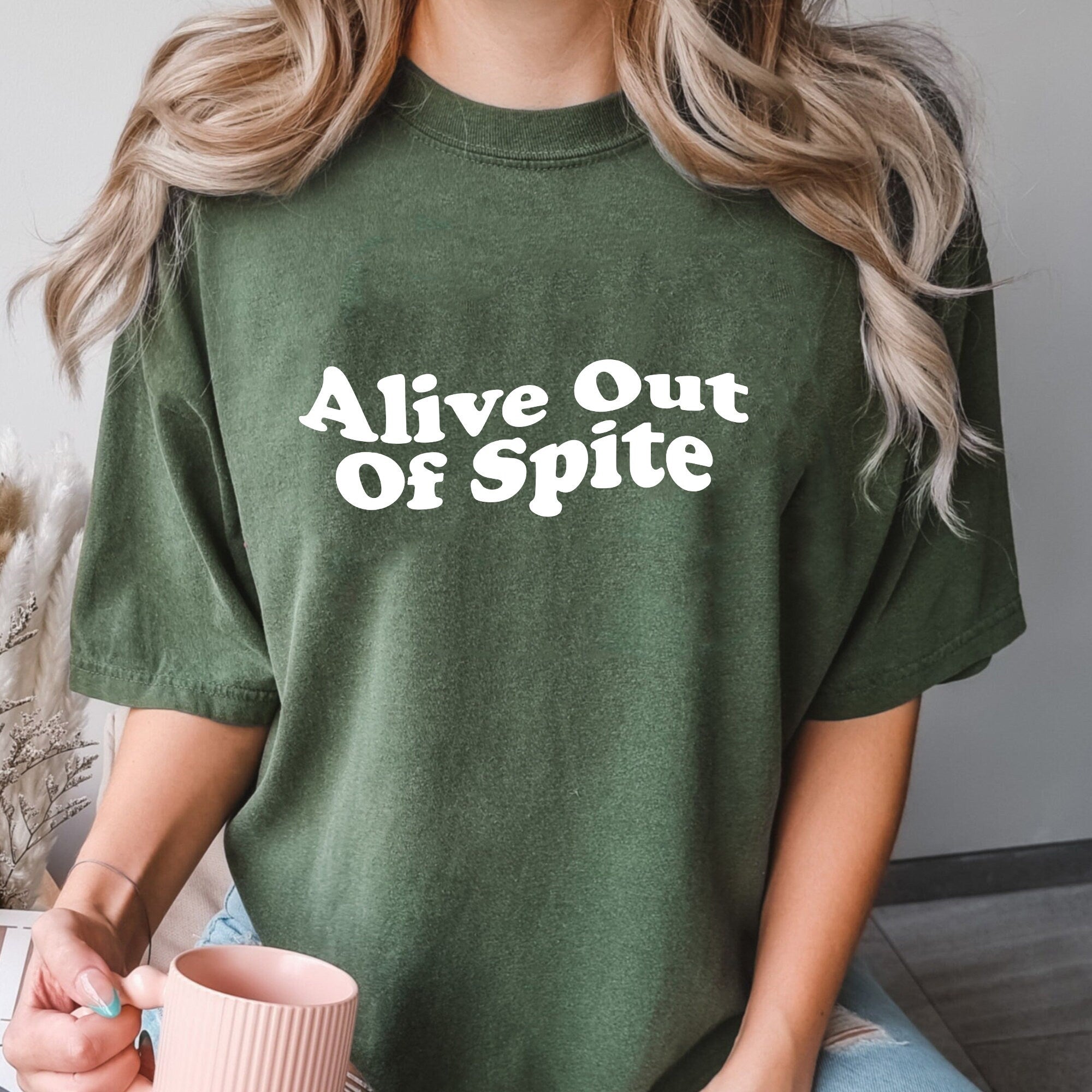 Alive Out Of Spite Sweatshirt, Motivational Hoodie For Women, Anxiety Shirt Gift Mental Health Care Sweatshirt