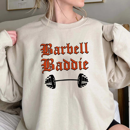 Barbell Baddie Shirt,Trending Unisex Tee Shirt,Unique Shirt Gift, Girls Who Lift Sweatshirt, Barbell Baddie Gym Fitness Hoodie