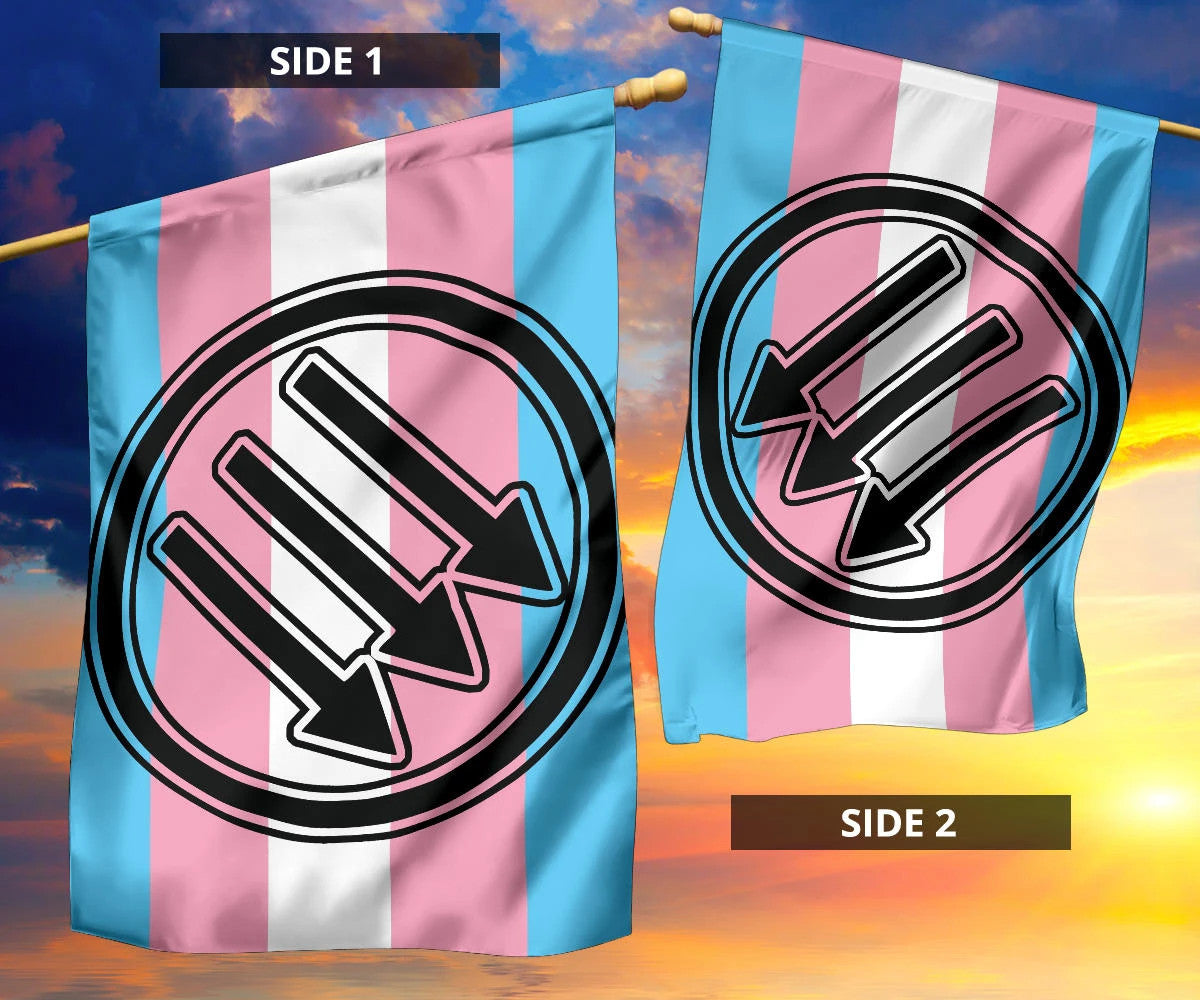 Three Narrows Trans Pride Flag Transgender Anti Fascist Anti Homophobic Flag