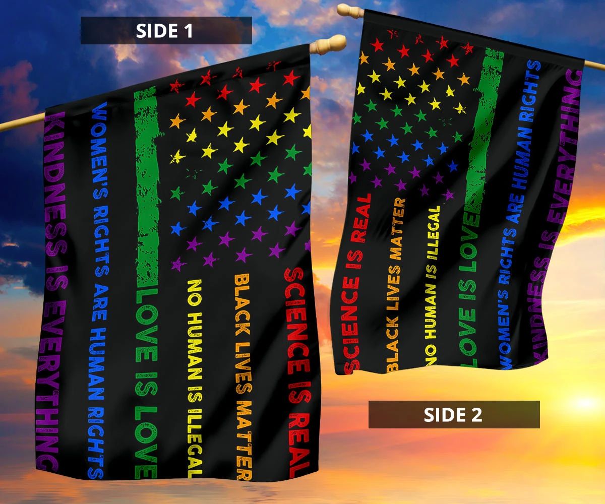 American LGBT Pride Flag Scacience Is Real Black Lives Matter Gay Flag For Pride Parade