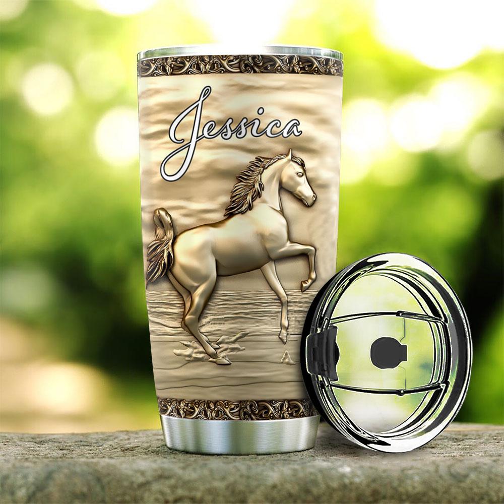 Personalized 20oz Horse Bronze Tumbler