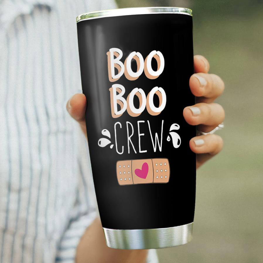 Nurse Tumbler Boo Boo Crew Halloween Gift