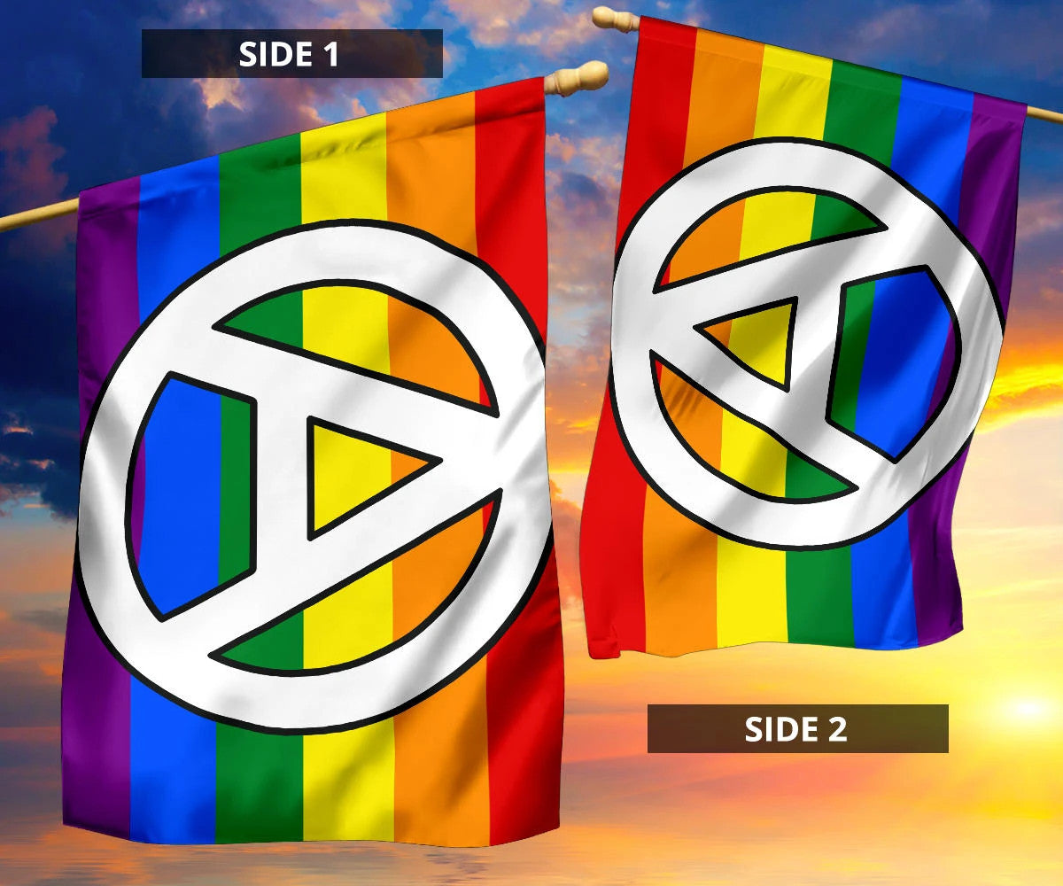 Anarchy Rainbow LGBT Pride Flag Antifa Anti Homophobe Support  LGBTQ Flag Decor