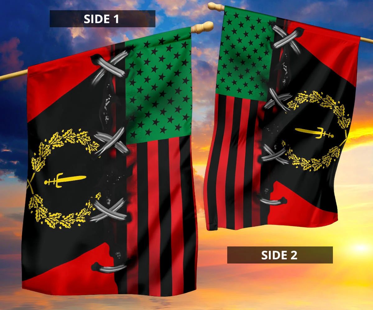 Black American Heritage Flag And African American Flag Honor Black People Liberation