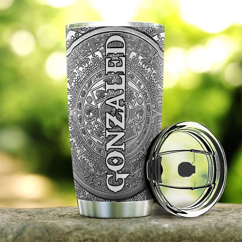 Personalized Aztec Warrior Viking Tumbler