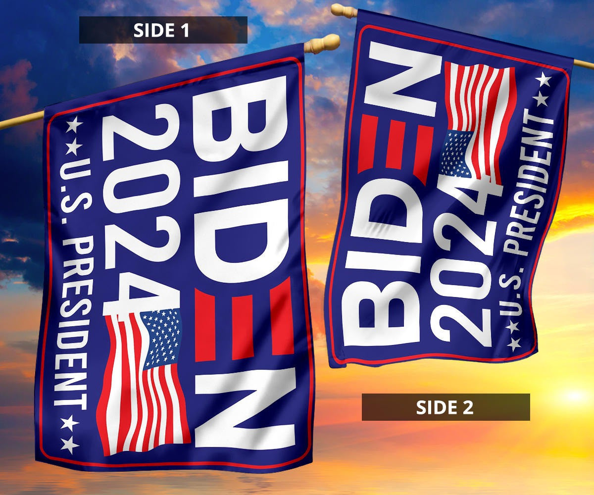 Biden 2024 Flag US President Joe Biden Campaign Merch 2024 Presidential Election