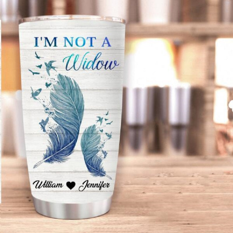 Personalized Husband Memorial Tumbler Im Not A Widow