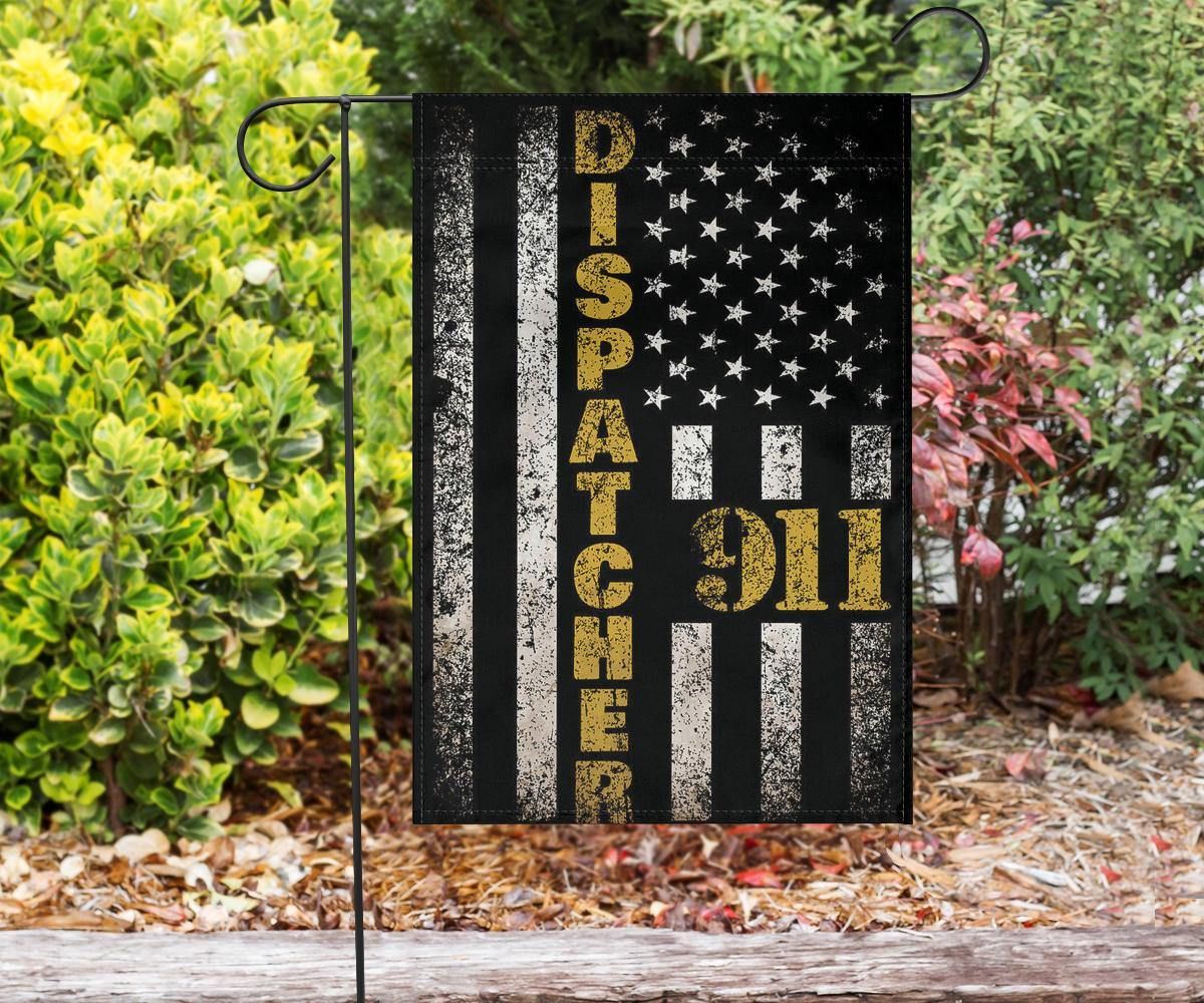 911 Dispatcher Yellow Line Flag Thin Gold Line Dispatcher Flag 911 Dispatcher Gift