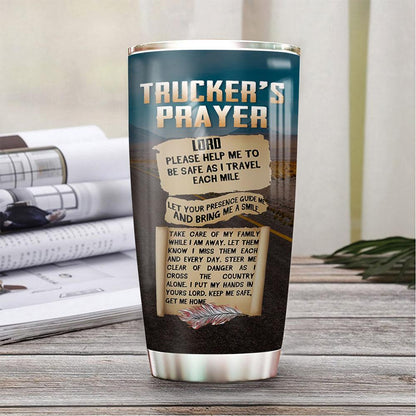 Personalized Trucker Prayer Tumbler Lord Please Help Me