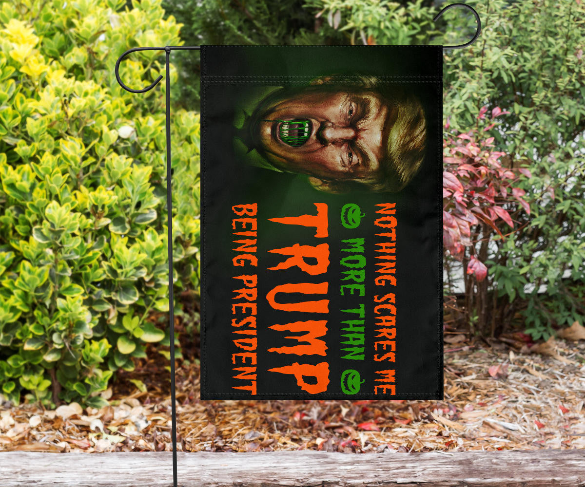 Trump Scarier Than Any Halloween Story Flag Anti Donald Trump 2024 Halloween Decor