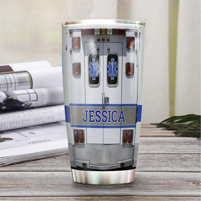 Personalized 20oz Nurse Stainless Steel Tumbler Nurse Emergency Ambulance Car